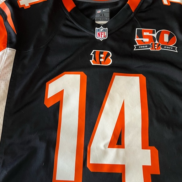Officially Licensed NFL Jersey Andy Dalton #14 Cincinnati Bengals 50 Year sz: XL - Picture 9 of 9